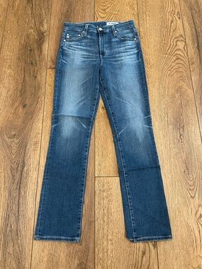 AG Jeans Medium Blue Straight Leg Jeans
